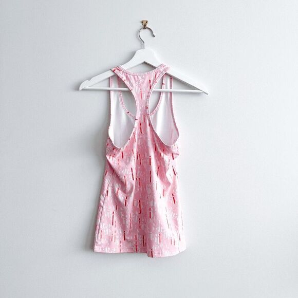 Champion Women's Abstract Activewear Racerback Tank Top Pink White Small - Picture 2 of 7